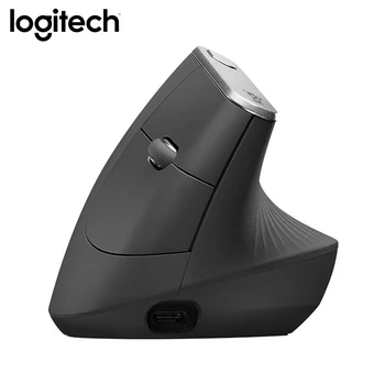 Logitech MX Vertikālā Bezvadu Peles Spēļu Pele Ergonomiska Lāzera Bluetooth Uzlādējamā Pele 2.4 GHz USB NanoFor Spēlētājs Dators