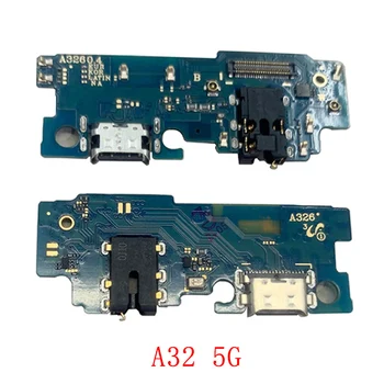 USB Uzlādes Ostas Valdes Connector Flex Cable Samsung A32 4G A325 A32 5G A326 Rezerves Daļas
