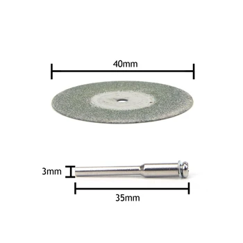 10Pcs 40/45 mm Carborundum Riteņu ripzāģa Asmens Dimanta Griešanas Disks ar 2 Gab 3mm Aptverēs Dremel Rotācijas Instrumentu Piederumiem