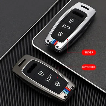 3 Pogas Tālvadības Atslēgu Fob, Lietu Vāku Audi A6L A7 A8 A8L E-tron Q8 C8 2019 Aizsardzības Apvalks, Auto Piederumi