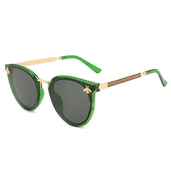 Ir 2021. luksusa Modes sieviešu Bišu Saulesbrilles Vīriešiem Kaķu Acis Zīmola Dizaina Lielgabarīta Saules Brilles Oculos Retro dzelzs uv400 Oculos De Sol