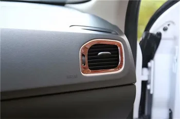 3pcs/daudz ABS oglekļa šķiedras graudu vai koka graudu priekšējais gaisa kondicionēšanas izvads apdares segumu-2018 Volvo S60