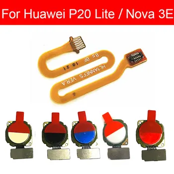 Pirkstu nospiedumu Sensors Skeneris Savienotājs Huawei Nova 3E/ P20 Lite Pogu Home Taustiņu, Pieskarieties ID Flex Kabelis Remonts, Rezerves Daļas, Tests, QC,