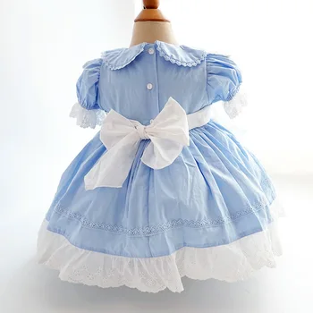 Boutique Tutu Zīdaiņu Kleitas Meitenēm Toddler spāņu Ziedu Vintage Stila Bērnu Vestido Partiju Bērnu Apģērbu Pricess