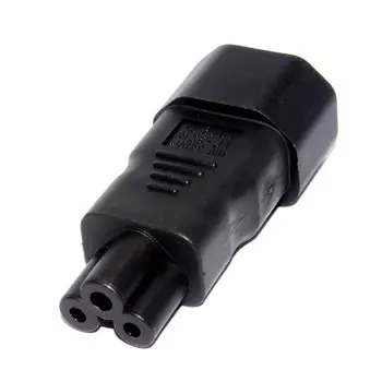 Jimier IEC 320 Adapteris C14 līdz C5 IEC Strāvas Adapteris IEC Connector 3 Stabi Ligzda C14, lai Cloverleaf Plug Micky C5 Konvertētājs