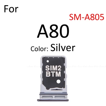 Sim Kartes ligzda Ligzda Slot Reader Adapteris Samsung Galaxy A80 A50 A40 A10 A805 A505 A405 A105 Micro SD Pieslēgvietas Konteineru