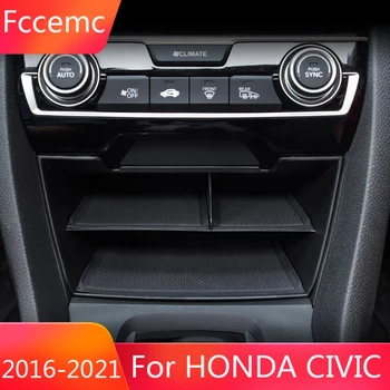 Honda Civic 2016-2021 Auto Plaisa Uzglabāšanas Kaste Centrālās Vadības Daudzpakāpju Organizators Interjera Multi-funkcionālo Apdare Piederumi