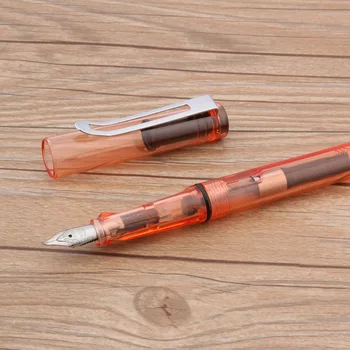 JINHAO 599 augstas kvalitātes caurspīdīgas plastmasas modes 1.0 mm nib tintes pildspalvu